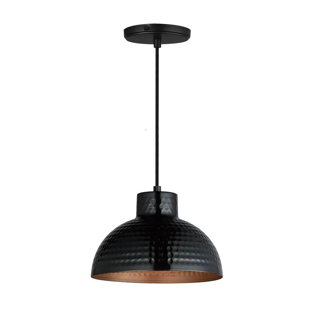 Maxim Lighting 35142BKACP Black,Antique Copper Rockport 1-light Pendant Image 1