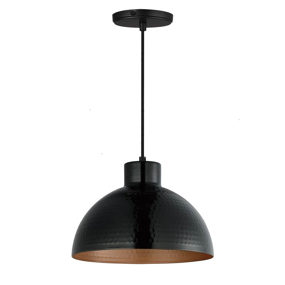 Maxim Lighting 35144BKACP Black,Antique Copper Rockport 1-light Pendant Image 1
