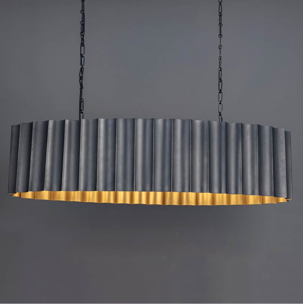 Maxim Lighting 39136GMGLD Gunmetal,Gold Allegra 5-light Linear Pendant Image 2