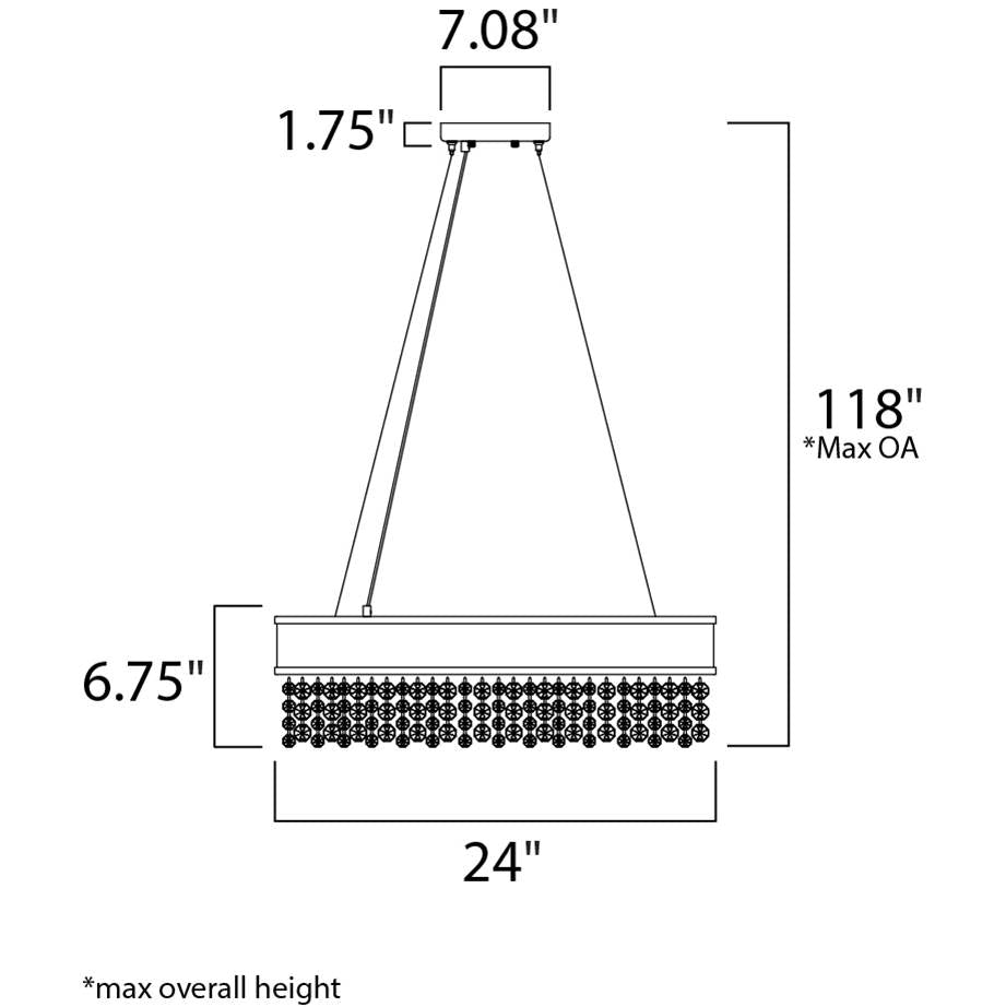 Maxim Lighting 39655MSKPC Polished Chrome Mystic 16-light Led Pendant Image 2