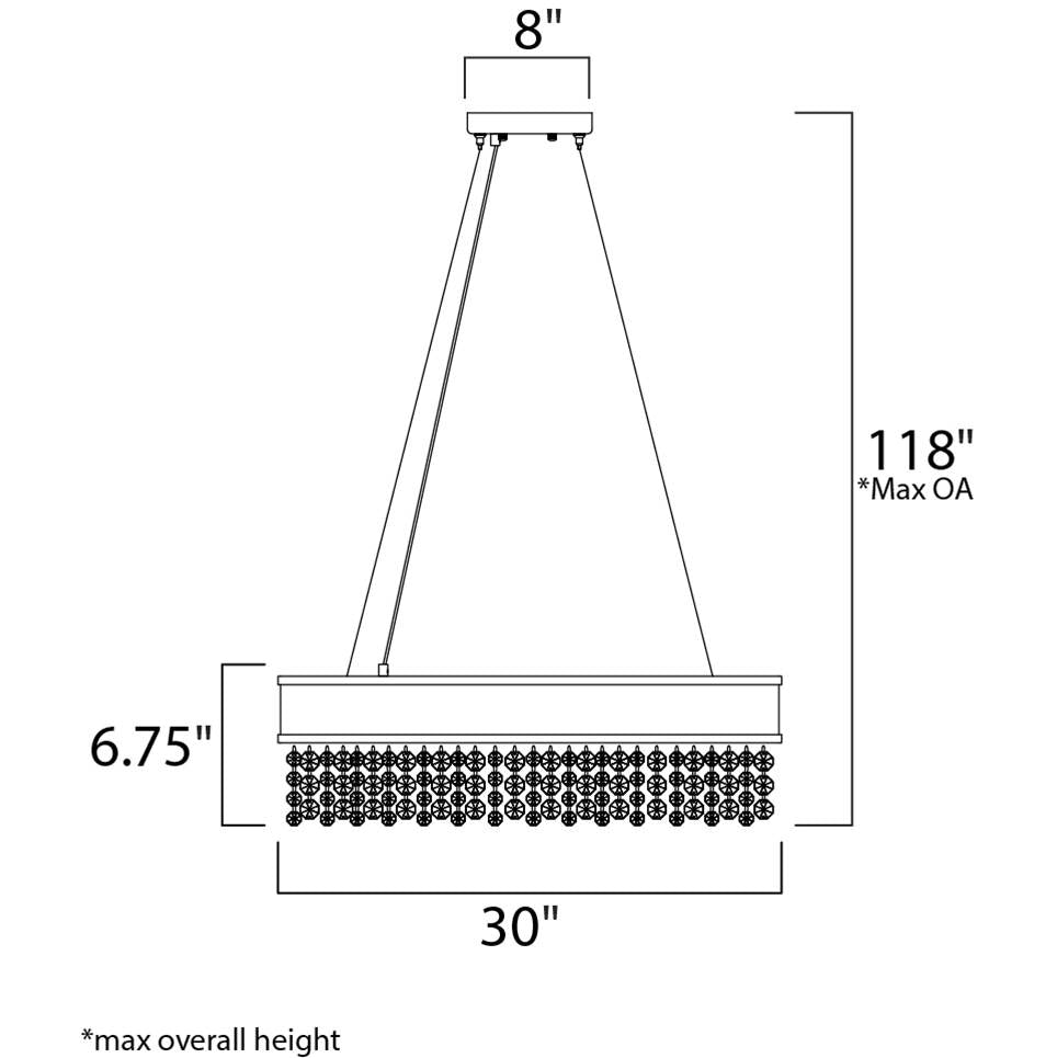 Maxim Lighting 39657MSKPC Polished Chrome Mystic 22-light Led Pendant Image 2