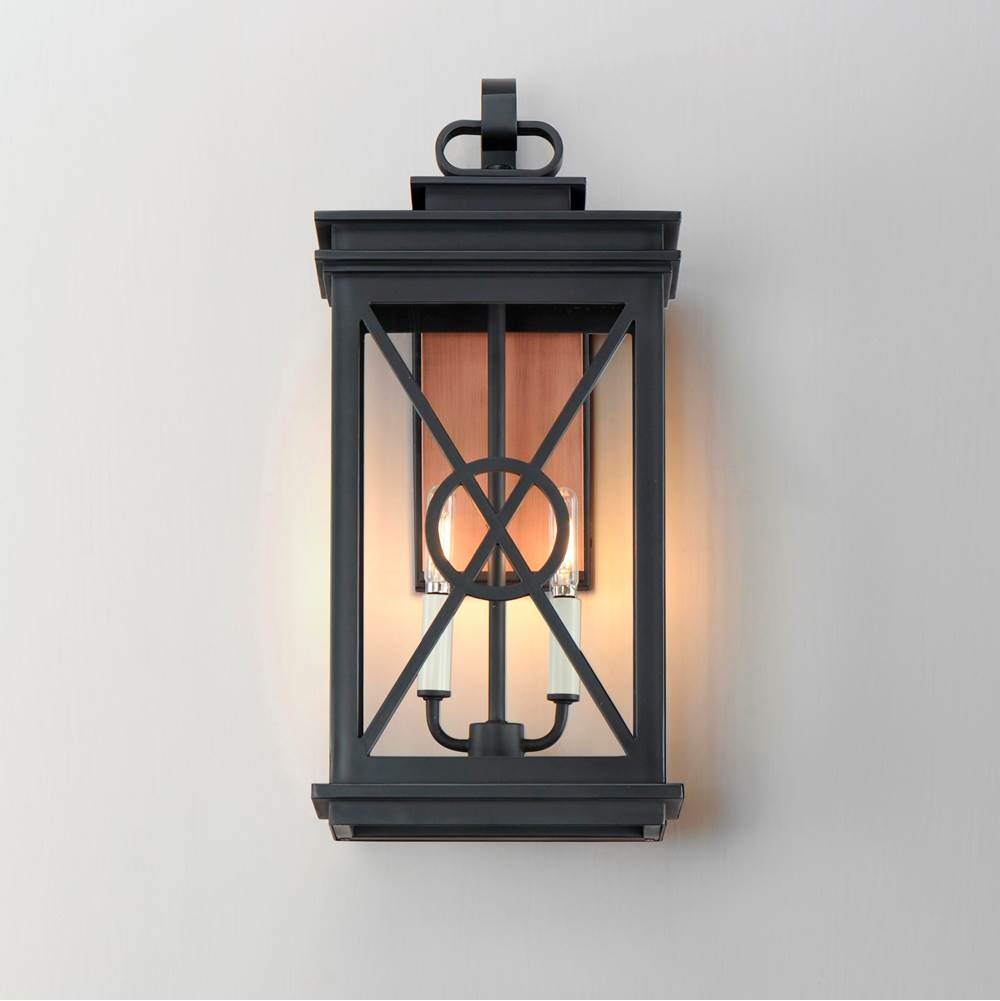 Maxim Lighting 40806CLACPBK Black,Aged Copper Yorktown Vx 2-light Outdoor Wall Sconce Image 3