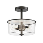 Maxim Lighting 5692CLBK Black Fuller 2-light Semi Flush/pendant Convertible Image 1