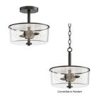 Maxim Lighting Fuller 2-light Semi Flush/pendant Convertible