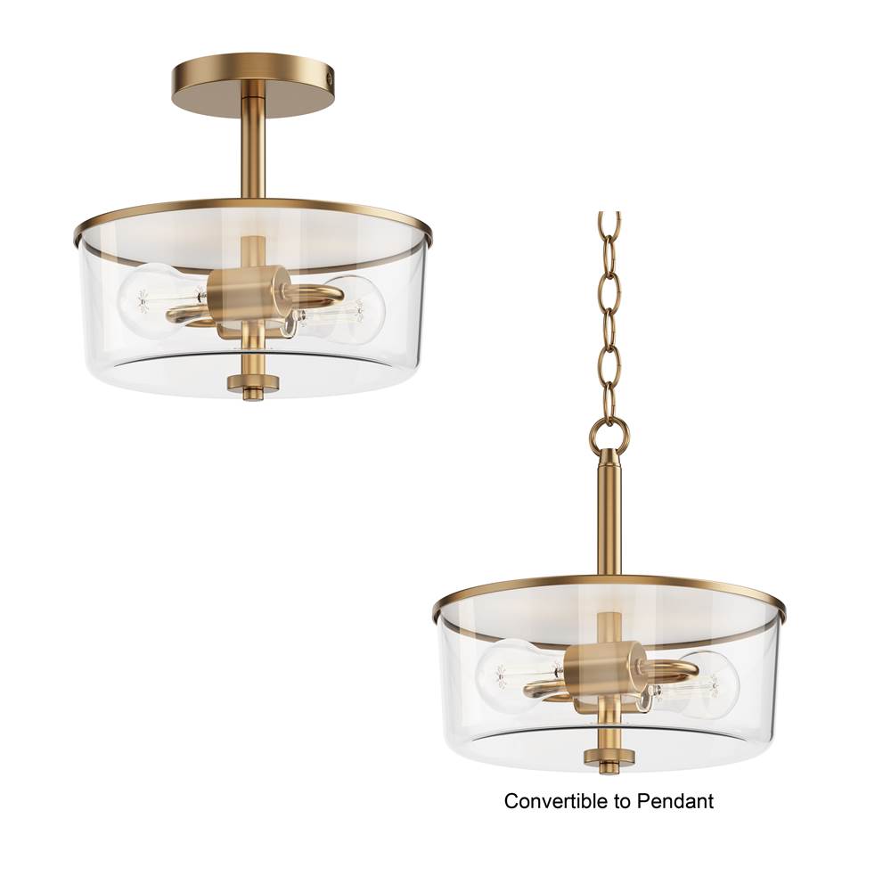 Maxim Lighting Fuller 2-light Semi Flush/pendant Convertible