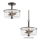 Maxim Lighting Fuller 2-light Semi Flush/pendant Convertible
