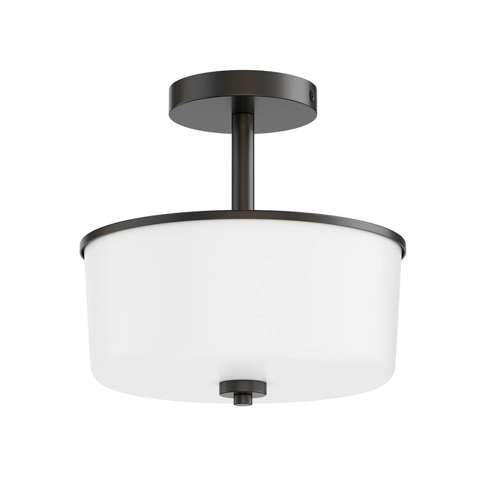 Maxim Lighting 5692WTBK Black Fuller 2-light Semi Flush/pendant Convertible Image 1