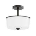 Maxim Lighting 5692WTBK Black Fuller 2-light Semi Flush/pendant Convertible Image 1
