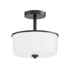 Maxim Lighting 5692WTBK Black Fuller 2-light Semi Flush/pendant Convertible Image 1