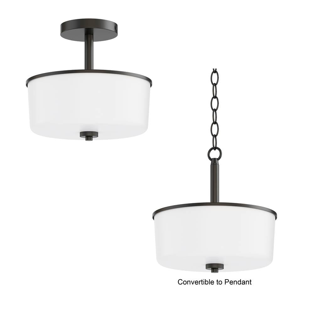 Maxim Lighting Fuller 2-light Semi Flush/pendant Convertible