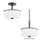Maxim Lighting Fuller 2-light Semi Flush/pendant Convertible