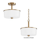 Maxim Lighting Fuller 2-light Semi Flush/pendant Convertible