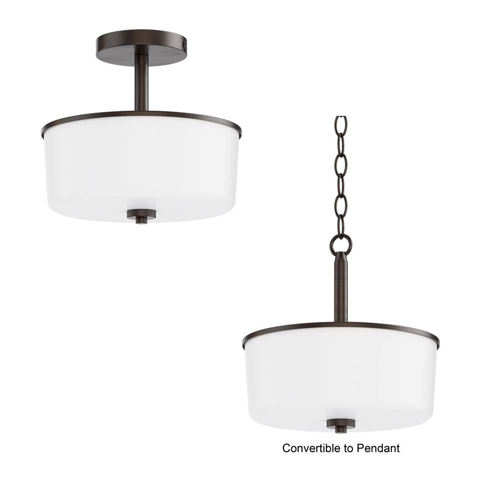 Maxim Lighting Fuller 2-light Semi Flush/pendant Convertible