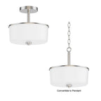 Maxim Lighting Fuller 2-light Semi Flush/pendant Convertible