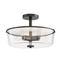 Maxim Lighting 5695CLBK Black Fuller 3-light Semi Flush/pendant Convertible Image 1