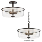 Maxim Lighting Fuller 3-light Semi Flush/pendant Convertible