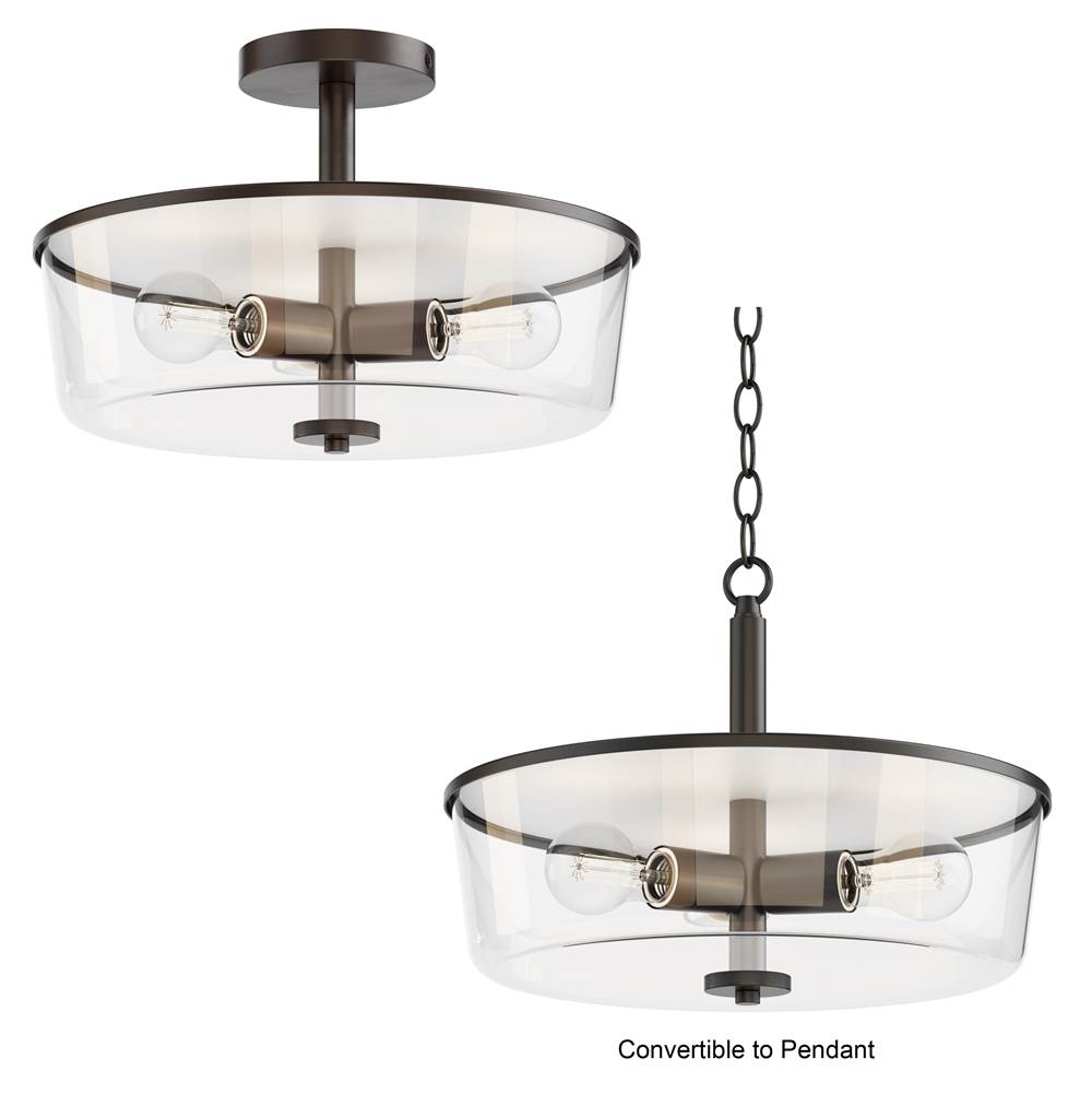 Maxim Lighting Fuller 3-light Semi Flush/pendant Convertible