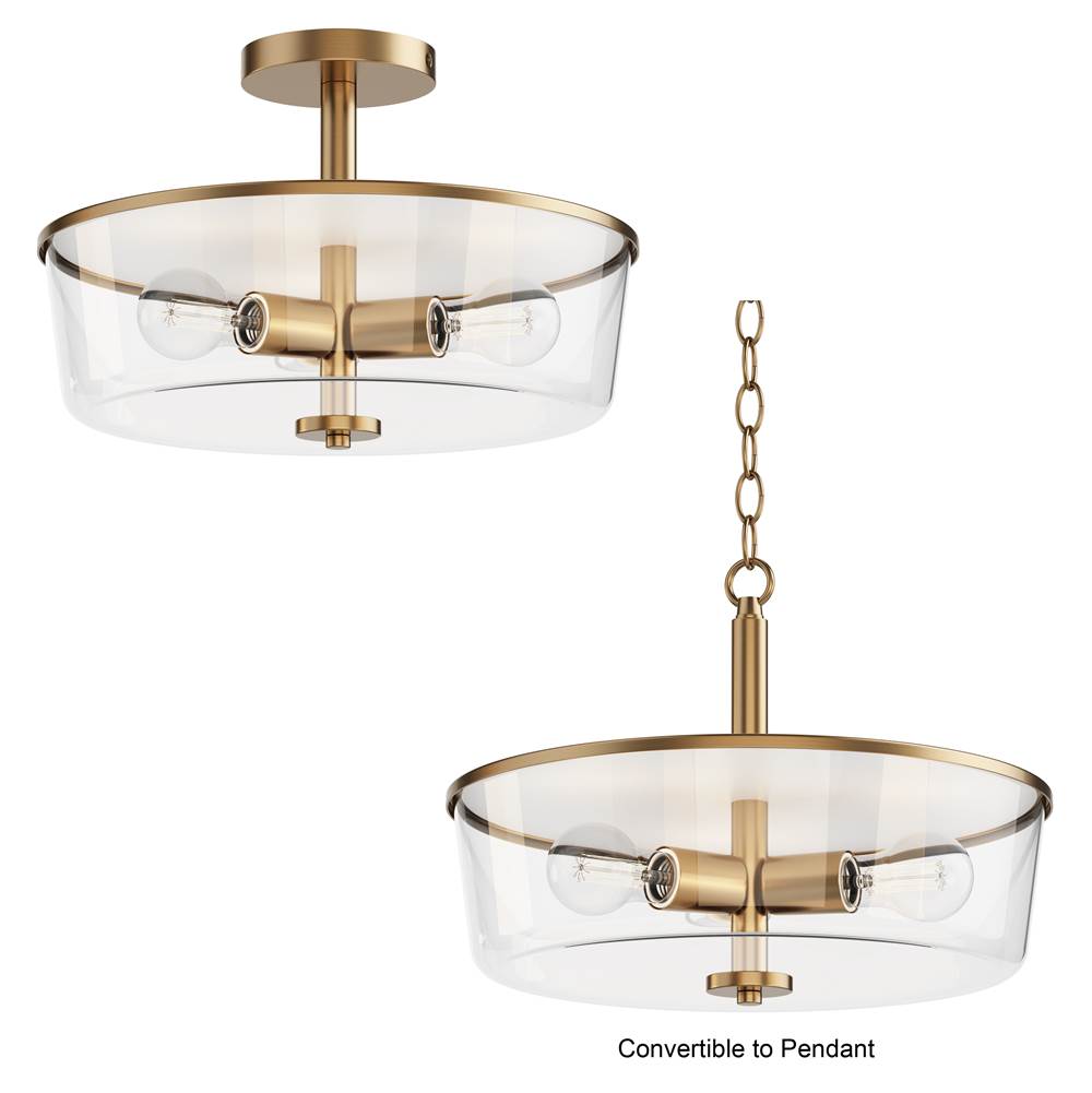 Maxim Lighting Fuller 3-light Semi Flush/pendant Convertible
