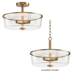 Maxim Lighting Fuller 3-light Semi Flush/pendant Convertible