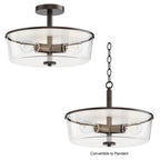 Maxim Lighting Fuller 3-light Semi Flush/pendant Convertible