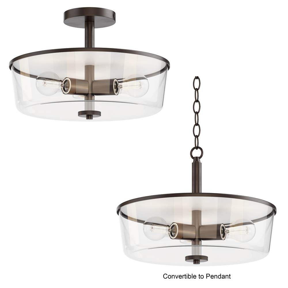 Maxim Lighting Fuller 3-light Semi Flush/pendant Convertible