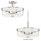 Maxim Lighting Fuller 3-light Semi Flush/pendant Convertible
