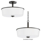 Maxim Lighting Fuller 3-light Semi Flush/pendant Convertible