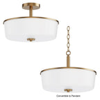 Maxim Lighting Fuller 3-light Semi Flush/pendant Convertible