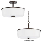 Maxim Lighting Fuller 3-light Semi Flush/pendant Convertible