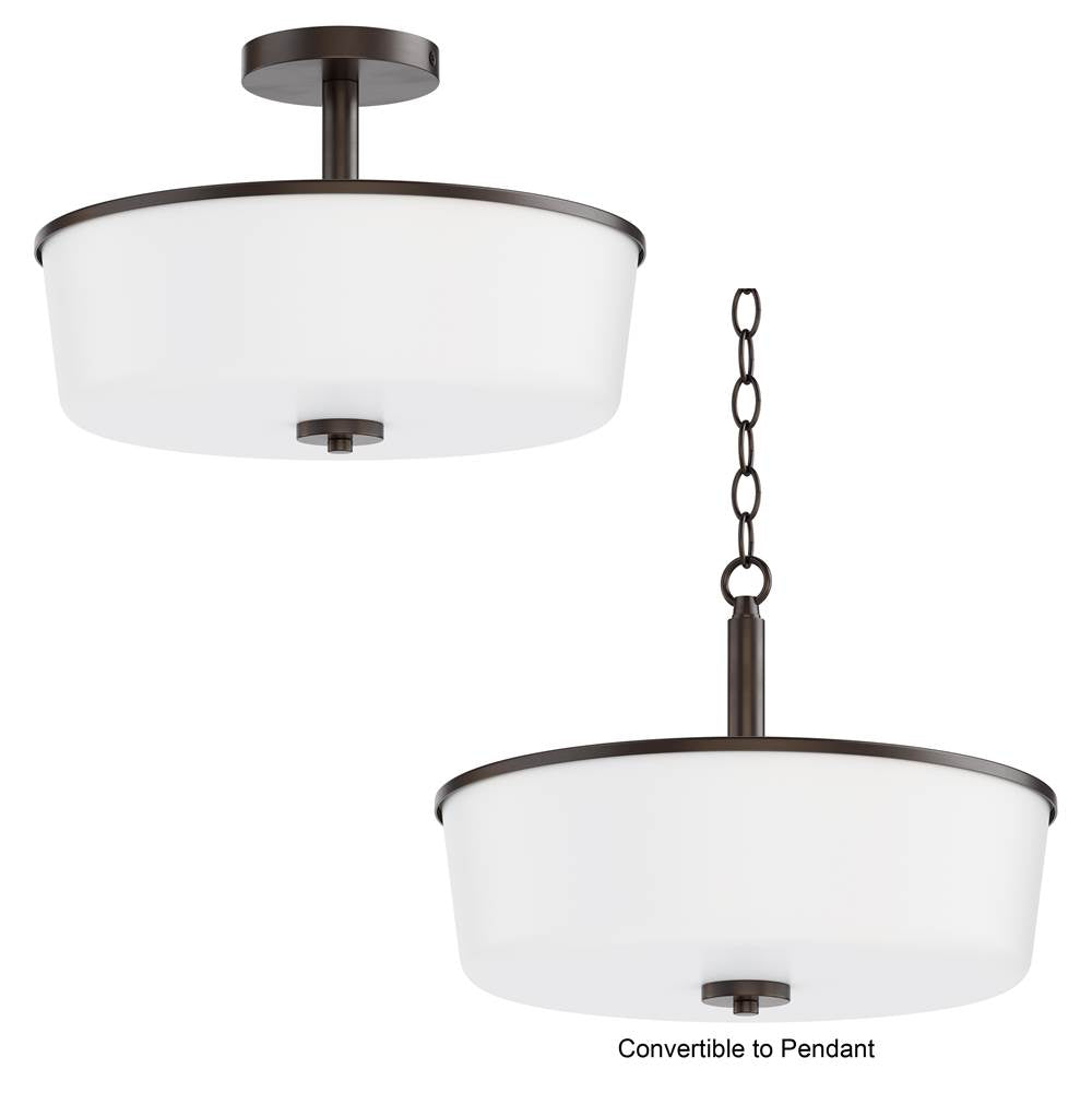 Maxim Lighting Fuller 3-light Semi Flush/pendant Convertible