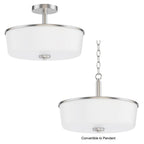 Maxim Lighting Fuller 3-light Semi Flush/pendant Convertible