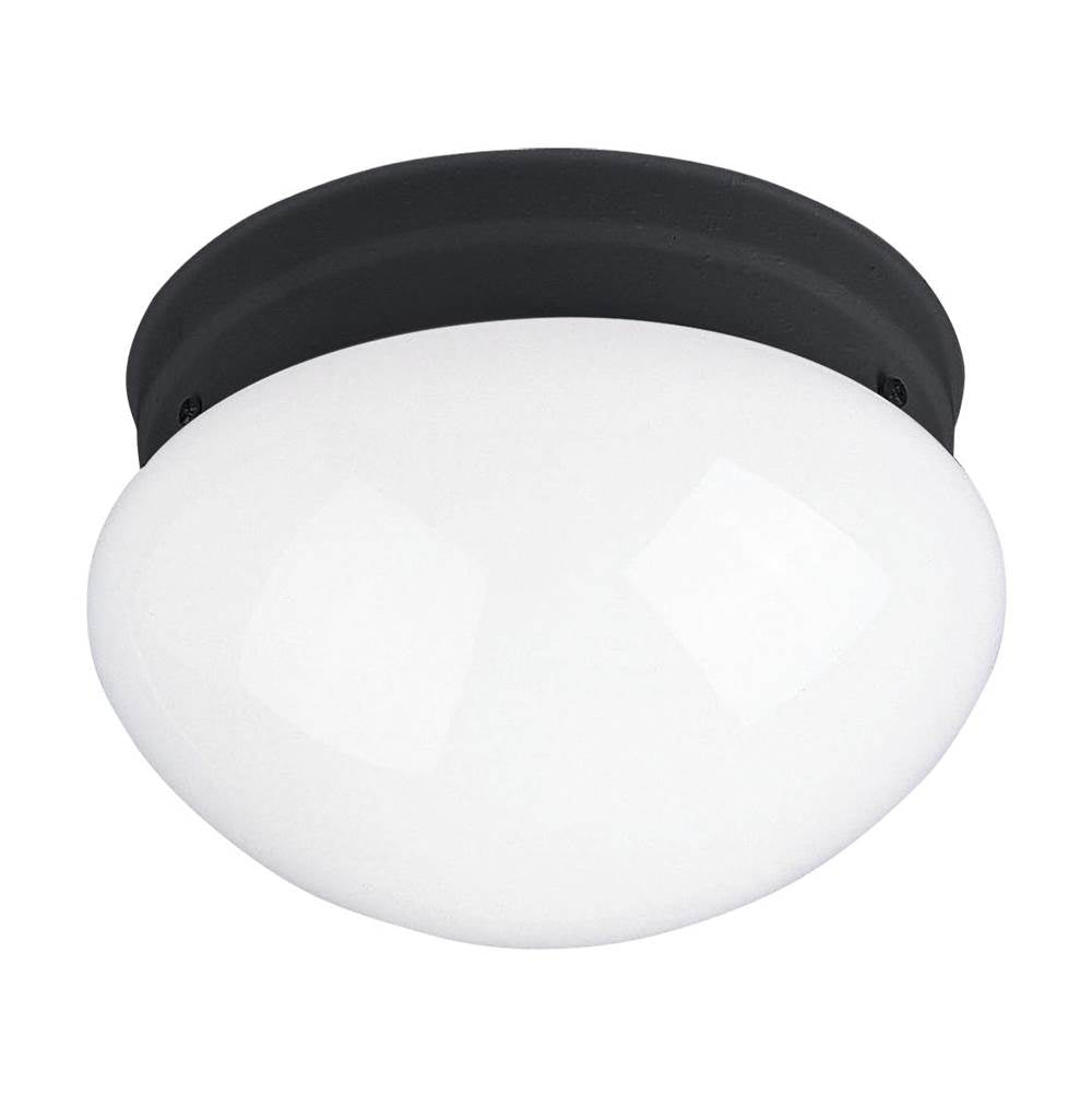 Maxim Lighting 5880WTBK Black Essentials 1-light Flush Mount Image 1