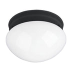 Maxim Lighting 5880WTBK Black Essentials 1-light Flush Mount Image 1