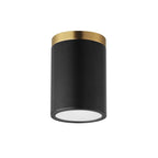 Maxim Lighting 59700WTBKAB Black,Antique Brass Dapper-semi-flush Mount Image 1