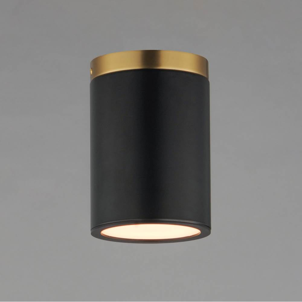 Maxim Lighting 59700WTBKAB Black,Antique Brass Dapper-semi-flush Mount Image 3