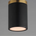 Maxim Lighting 59700WTBKAB Black,Antique Brass Dapper-semi-flush Mount Image 2