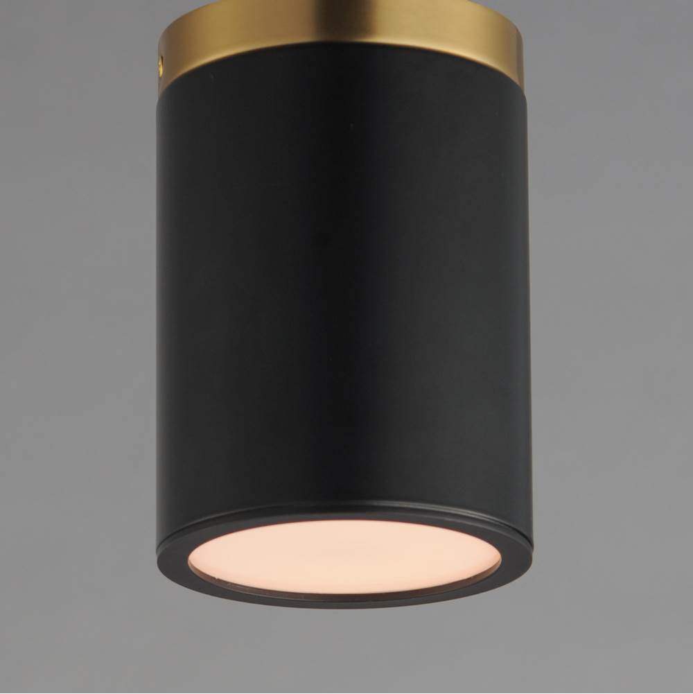 Maxim Lighting 59700WTBKAB Black,Antique Brass Dapper-semi-flush Mount Image 2