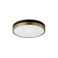 Maxim Lighting 59702WTBKAB Black,Antique Brass Dapper 12'' Led Flush Mount Image 1