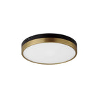 Maxim Lighting 59702WTBKAB Black,Antique Brass Dapper 12'' Led Flush Mount Image 1