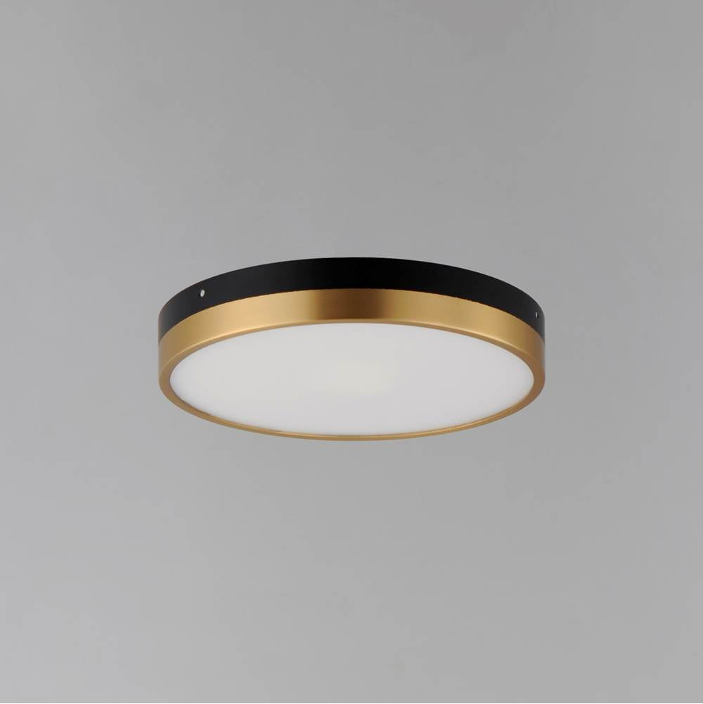 Maxim Lighting 59702WTBKAB Black,Antique Brass Dapper 12'' Led Flush Mount Image 3