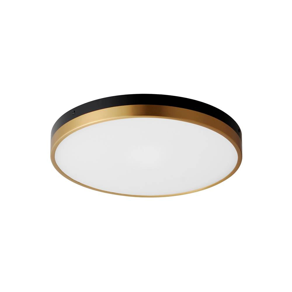Maxim Lighting 59704WTBKAB Black,Antique Brass Dapper 16'' Led Flush Mount Image 1