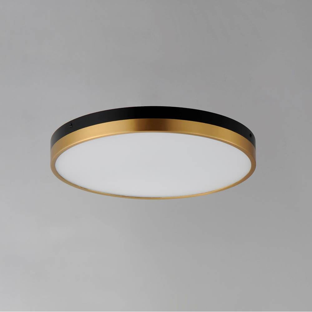 Maxim Lighting 59704WTBKAB Black,Antique Brass Dapper 16'' Led Flush Mount Image 3