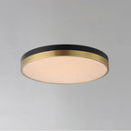 Maxim Lighting 59704WTBKAB Black,Antique Brass Dapper 16'' Led Flush Mount Image 2