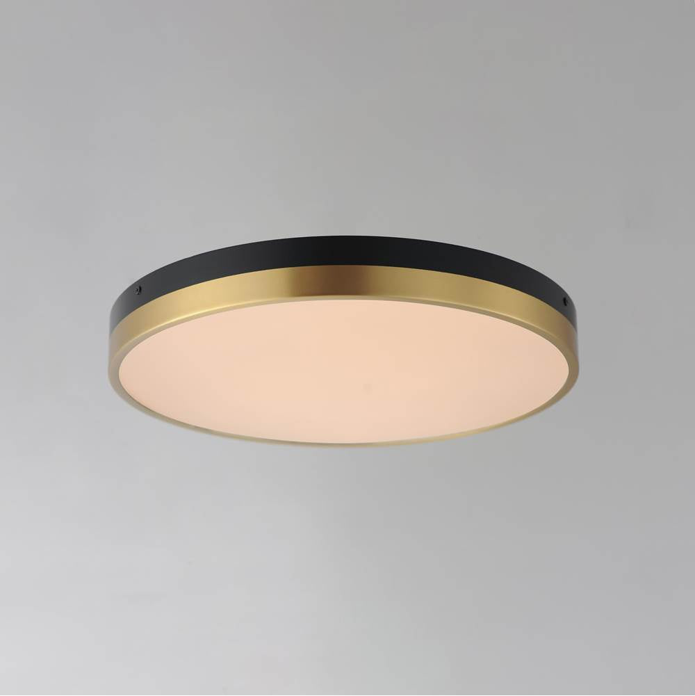 Maxim Lighting 59704WTBKAB Black,Antique Brass Dapper 16'' Led Flush Mount Image 2