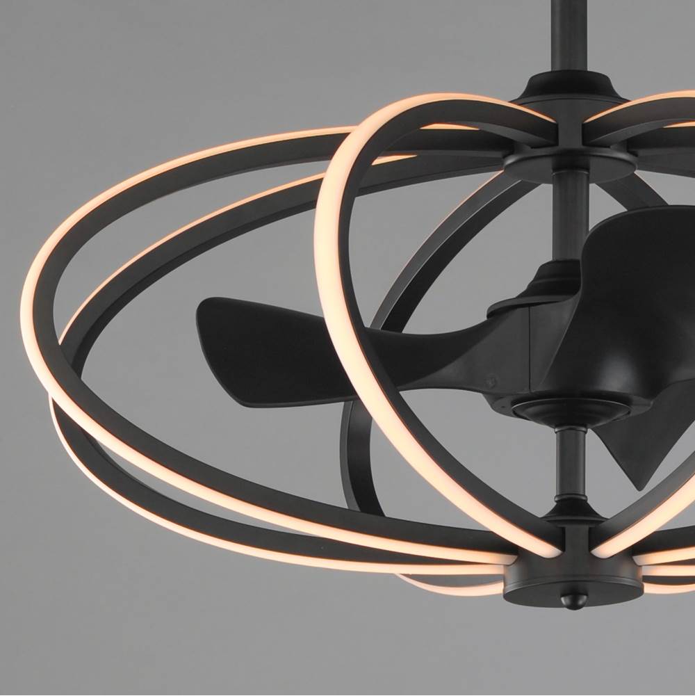 Maxim Lighting 61005BK Black Solstice-fandelight Image 2