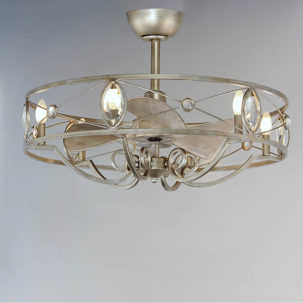 Maxim Lighting 61013SM Silver Mist Solitaire 6-light Wifi-enabled Led Fandelight Image 4