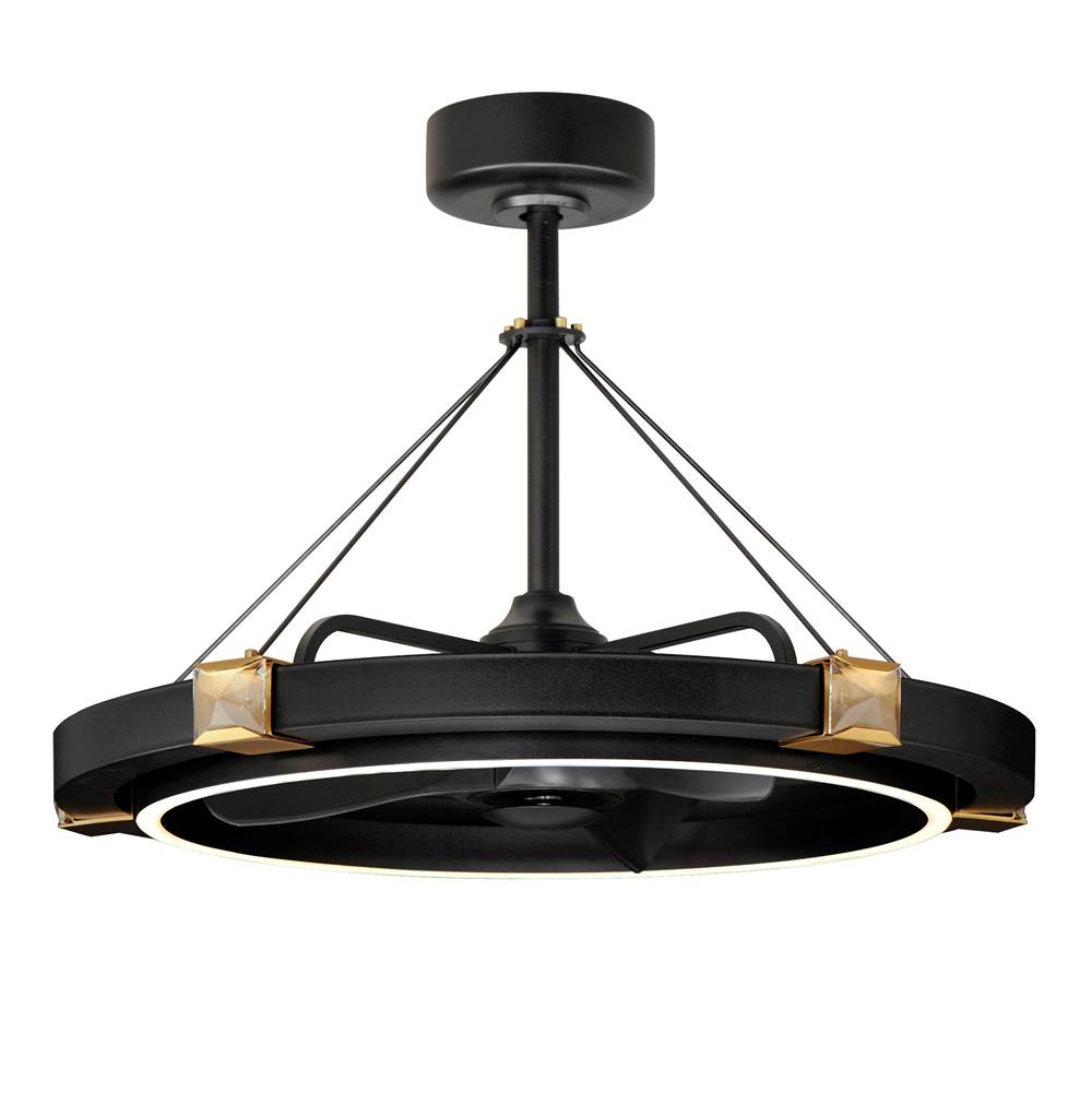 Maxim Lighting 61019BCBKGLD Black,Gold Jewel Wifi-enabled Led Fandelight Image 1