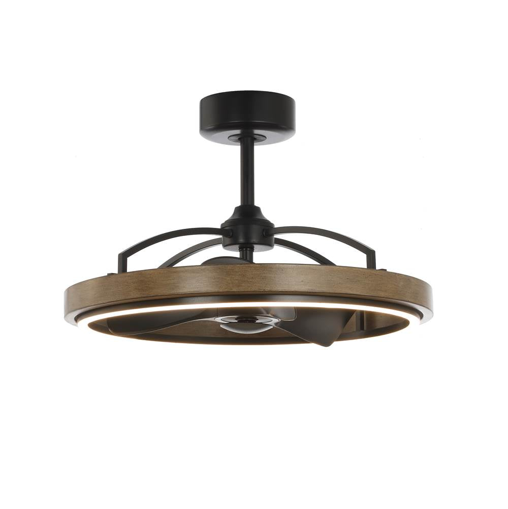 Maxim Lighting 63001DWBK Driftwood,Black Teton 28.5'' Led Fandelight Image 1