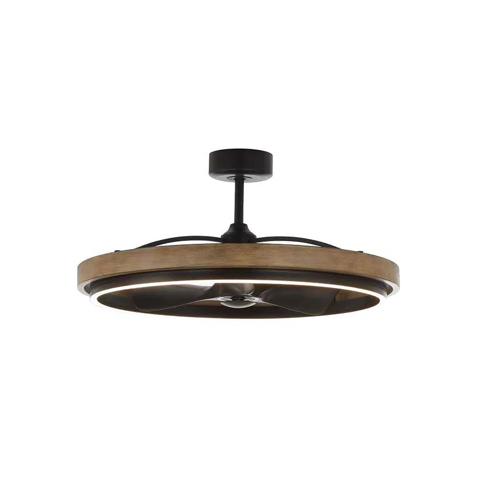 Maxim Lighting 63002DWBK Driftwood,Black Teton 36.25'' Led Fandelight Image 1
