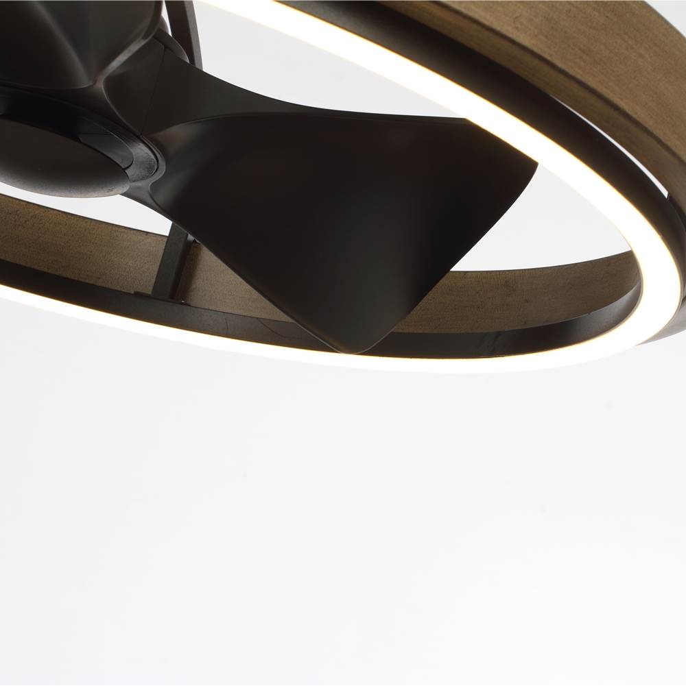 Maxim Lighting 63002DWBK Driftwood,Black Teton 36.25'' Led Fandelight Image 2